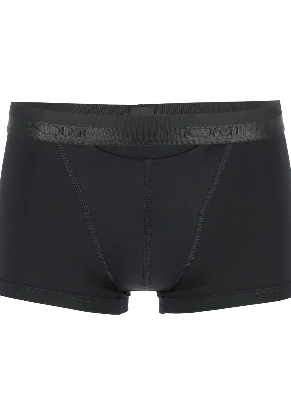 HOM HO1 boxer briefs (1-pack), heren boxer kort met horizontale gulp, zwart