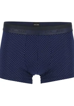 HOM Max boxer briefs (1-pack), heren boxer microfiber kort, donkerblauw dessin