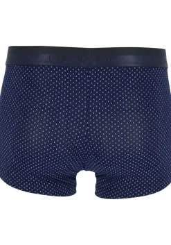 HOM Max boxer briefs (1-pack), heren boxer microfiber kort, donkerblauw dessin