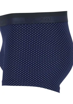HOM Max boxer briefs (1-pack), heren boxer microfiber kort, donkerblauw dessin
