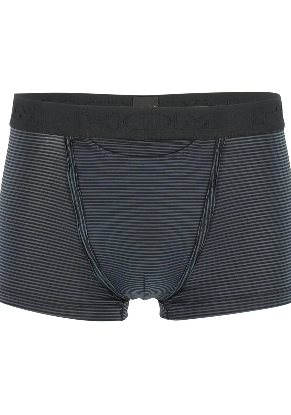 HOM Simon boxer briefs HO1 (1-pack), heren boxer met horizontale gulp, zwart gestreept