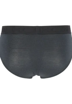 HOM Simon mini briefs HO1 (1-pack), herenslip met horizontale gulp, zwart gestreept