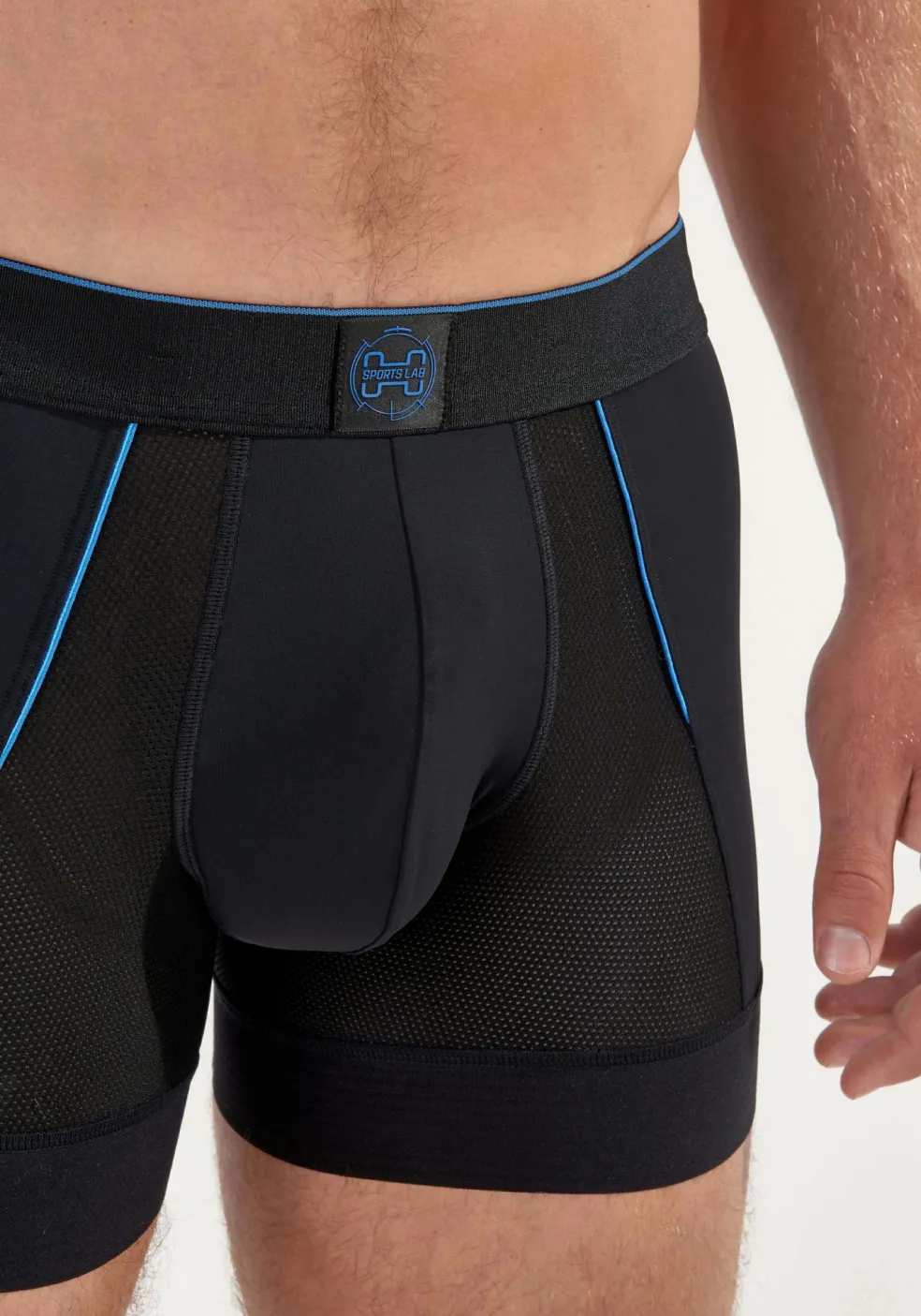 HOM Sports lab boxer briefs (1-pack), heren boxer, zwart