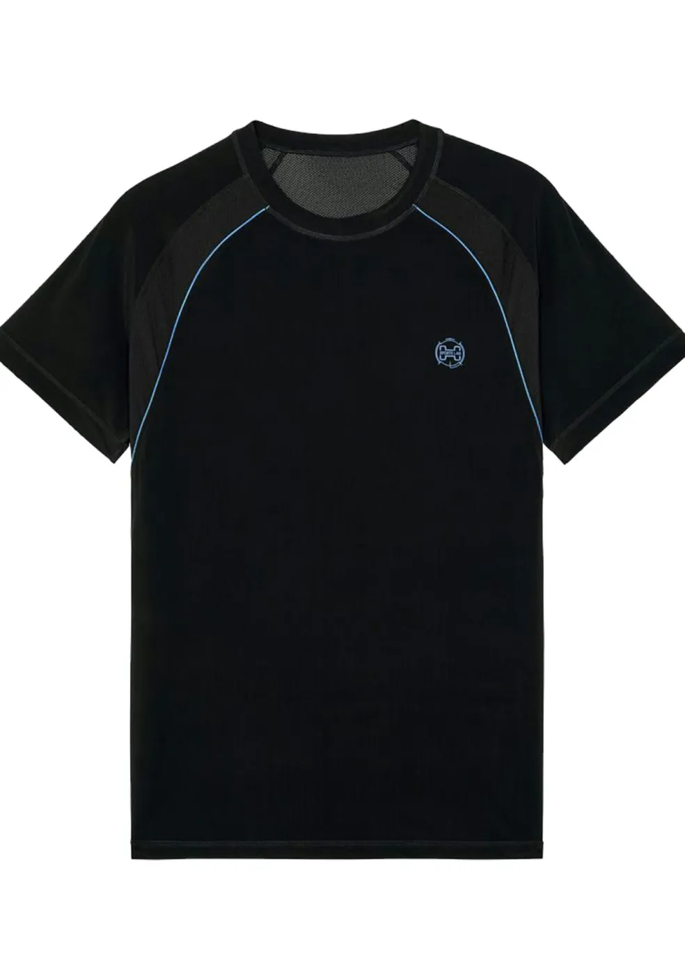HOM Sports lab tee-shirt crew neck (1-pack), heren T-shirt, zwart