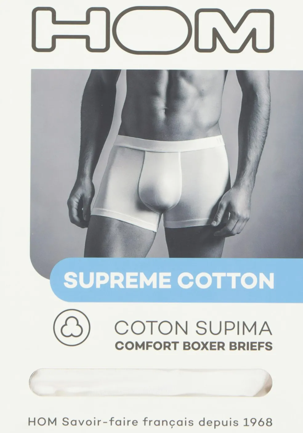 HOM Supreme cotton comfort boxer briefs (1-pack), heren boxer normale lengte, wit