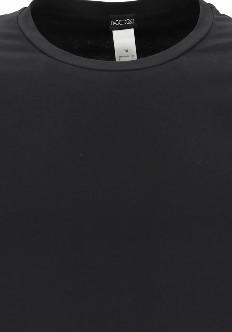 HOM Supreme Cotton tee-shirt (1-pack), heren T-shirt O-hals, zwart