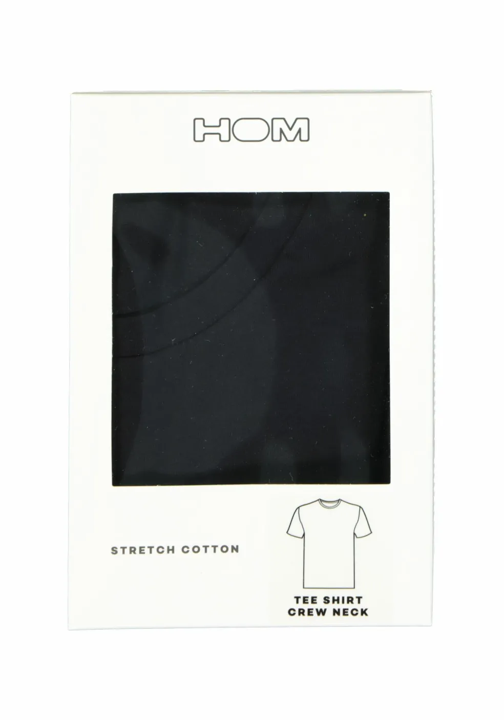 HOM Supreme Cotton tee-shirt (1-pack), heren T-shirt O-hals, zwart