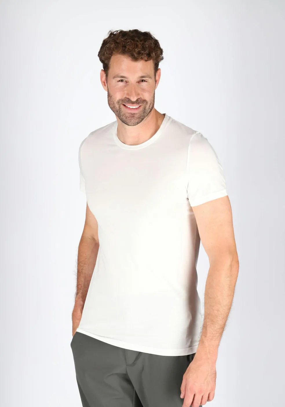 HOM Supreme Cotton tee-shirt (1-pack), heren T-shirt O-hals, wit