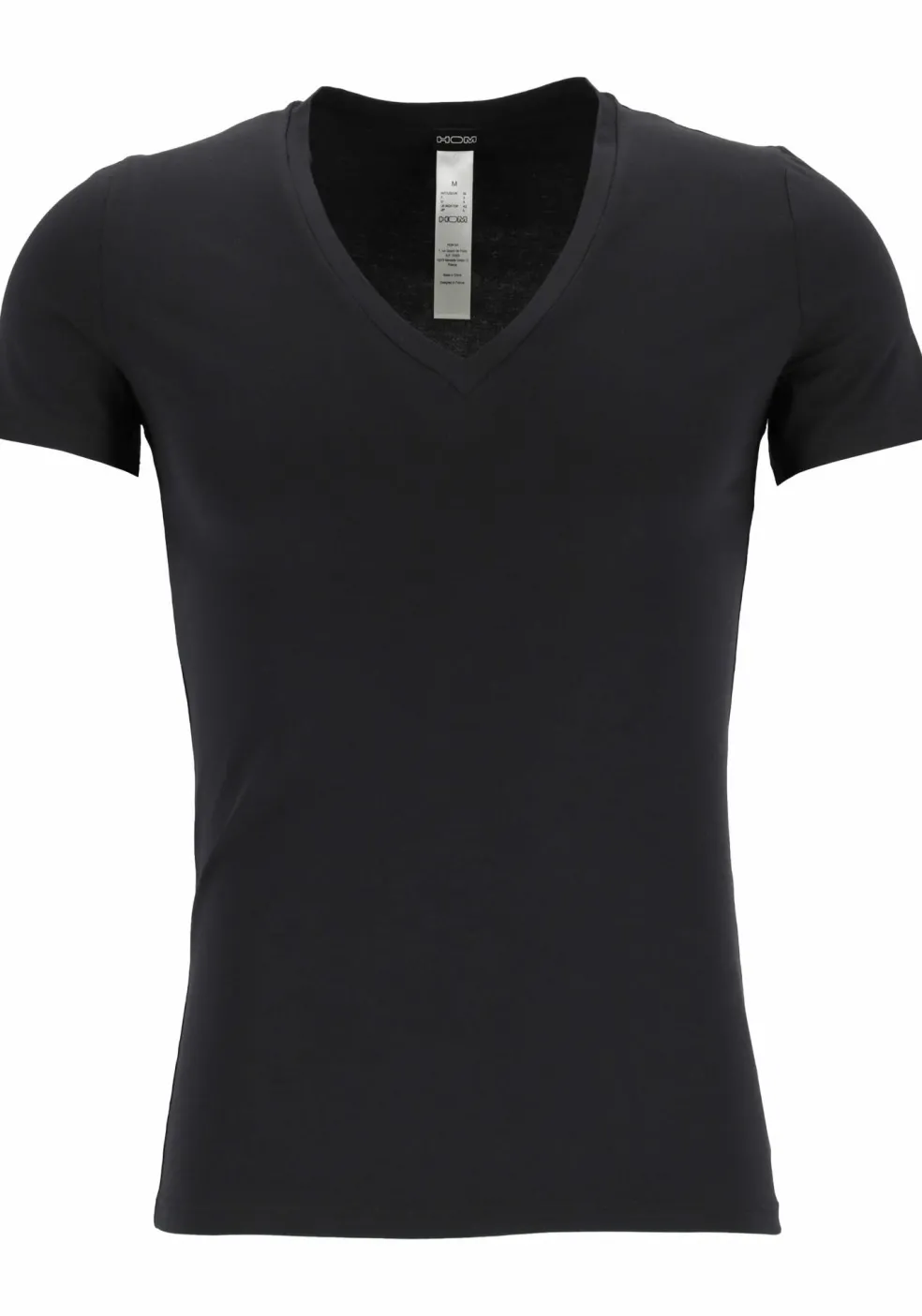 HOM Supreme Cotton tee-shirt (1-pack), heren T-shirt V-hals, zwart