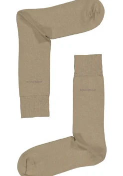 HUGO BOSS Cotton Uni (2-pack), herensokken katoen, beige