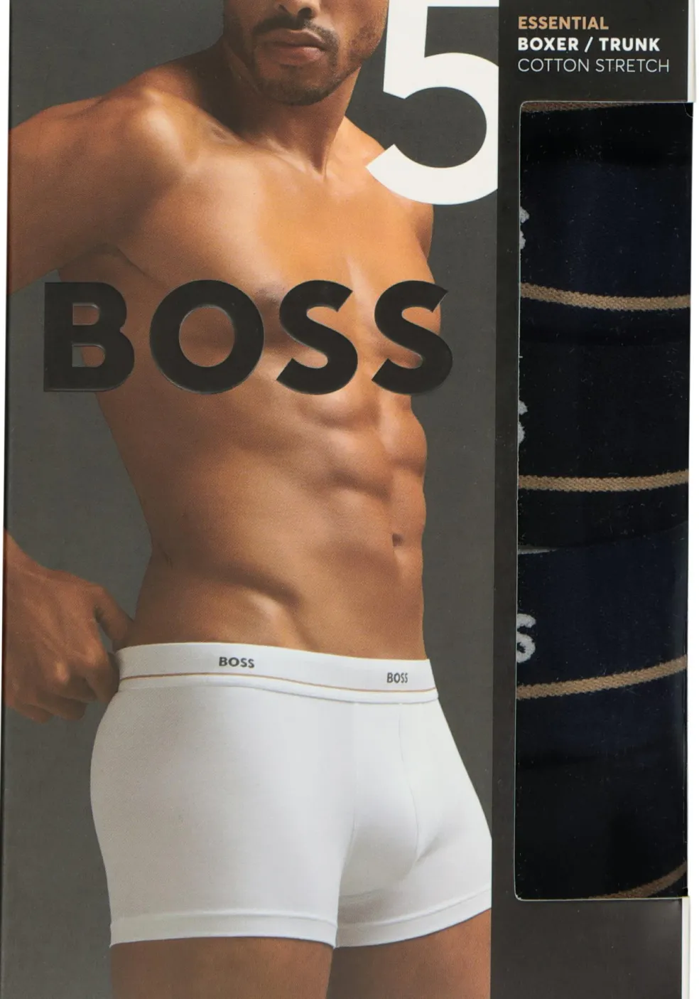 HUGO BOSS Essential trunks (5-pack), heren boxers kort, zwart, navy, wit