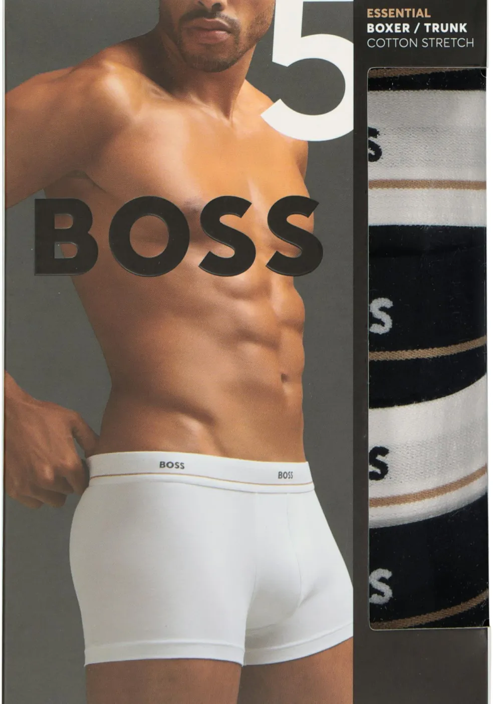 HUGO BOSS Essential trunks (5-pack), heren boxers kort, zwart