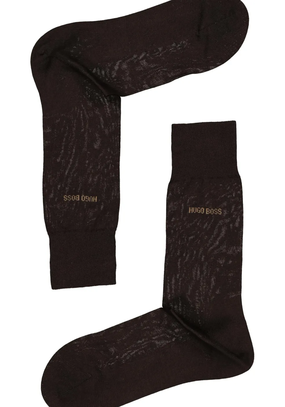 HUGO BOSS George uni (1-pack), herensokken katoen, donker bruin