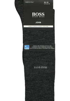 HUGO BOSS John uni (1-pack), herensokken wol met katoen, antraciet