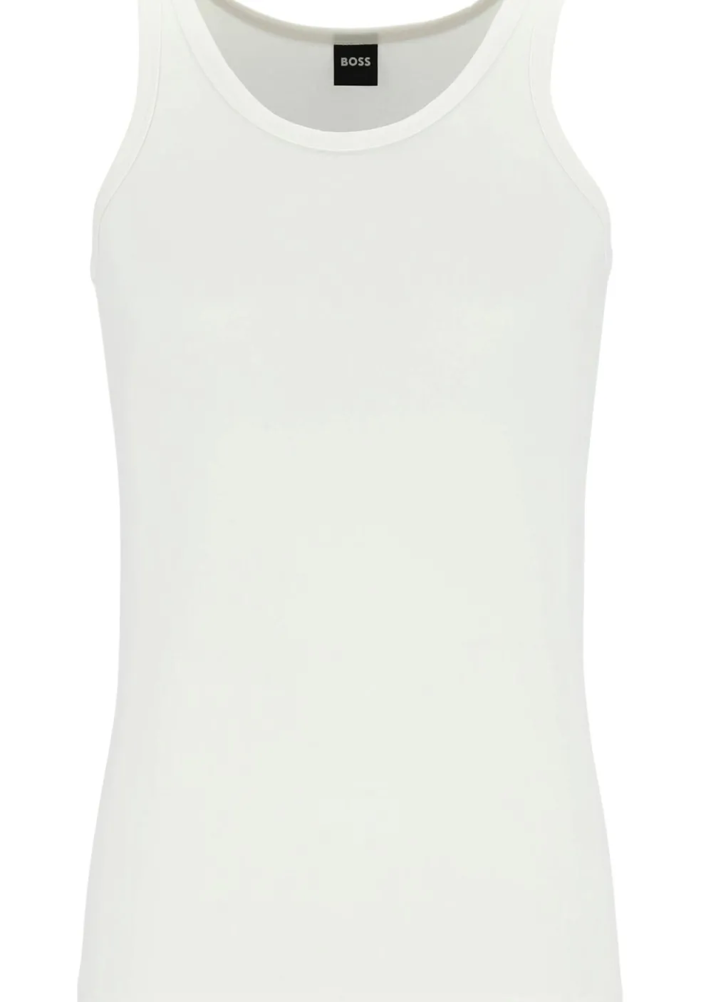 HUGO BOSS Modern stretch tanktops slim fit (2-pack), heren singlets O-hals, wit