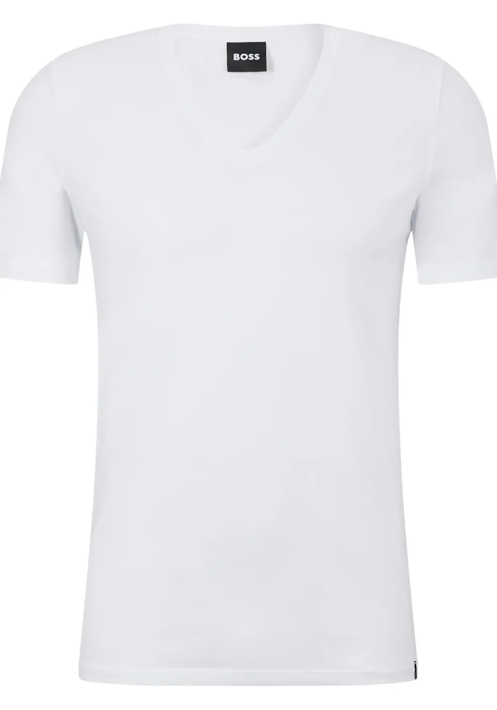 HUGO BOSS Motion stretch T-shirt slim fit (1-pack), heren T-shirt V-hals, wit