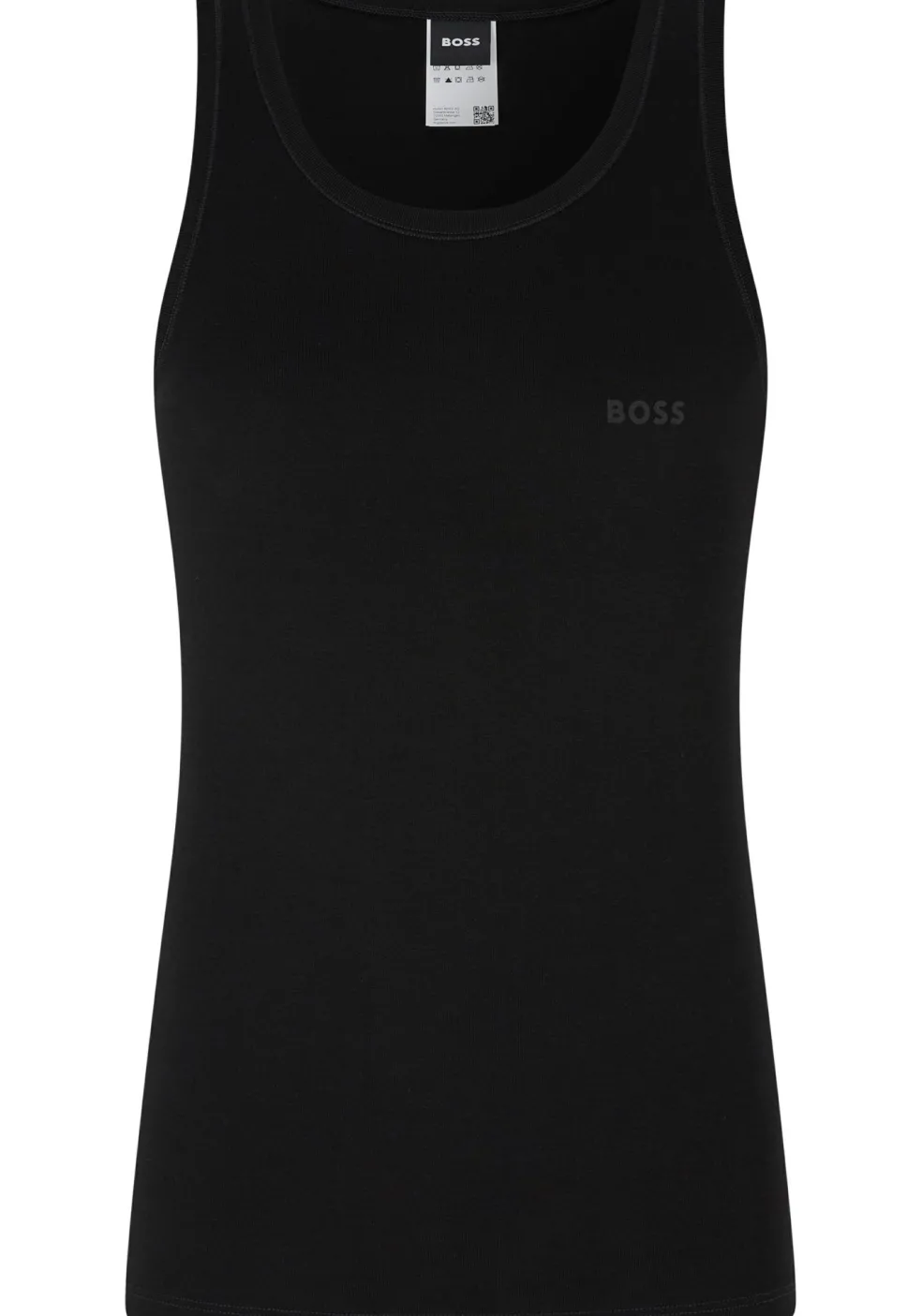 HUGO BOSS Original tank top regular fit (1-pack), heren singlet O-hals, zwart