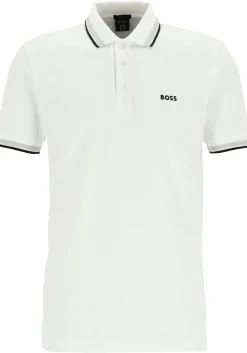 HUGO BOSS Paddy regular fit polo, heren polo korte mouw, wit (contrast)