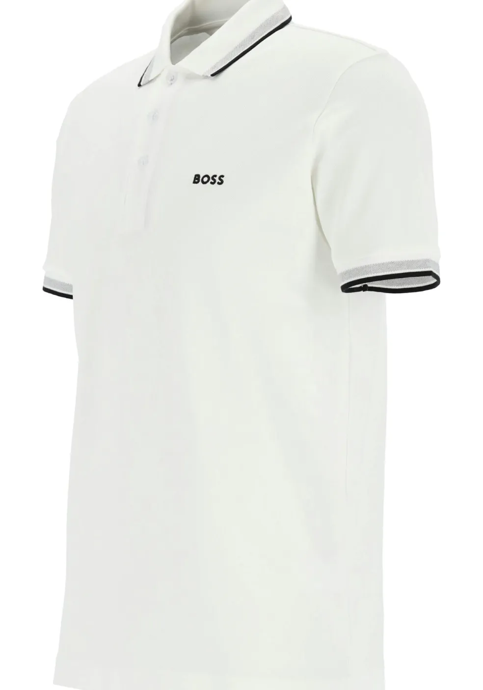 HUGO BOSS Paddy regular fit polo, heren polo korte mouw, wit (contrast)