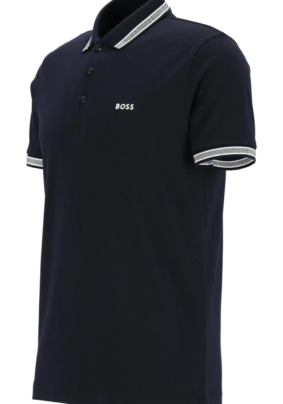 HUGO BOSS Paddy regular fit polo, heren polo korte mouw, donkerblauw (contrast)