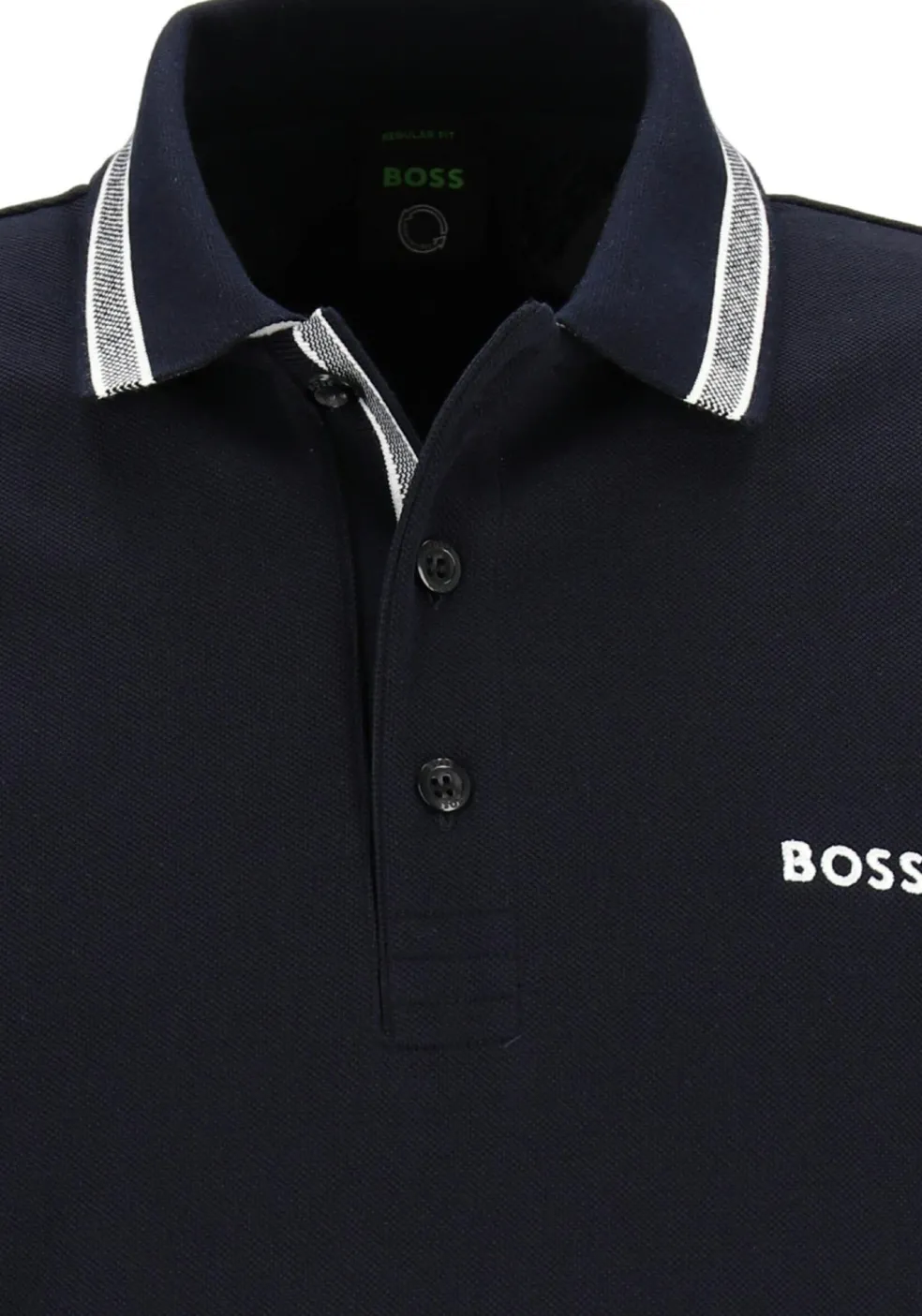 HUGO BOSS Paddy regular fit polo, heren polo korte mouw, donkerblauw (contrast)