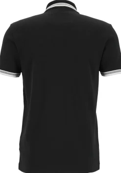 HUGO BOSS Paddy regular fit polo, heren polo korte mouw, zwart (contrast)