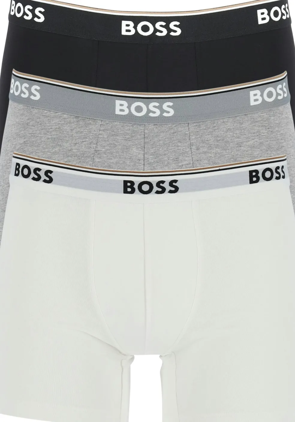 HUGO BOSS Power boxer briefs (3-pack), heren boxers normale lengte, zwart, grijs, wit