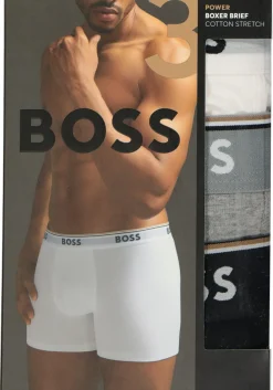 HUGO BOSS Power boxer briefs (3-pack), heren boxers normale lengte, zwart, grijs, wit