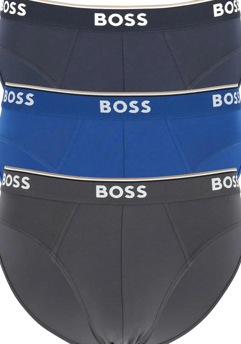 HUGO BOSS Power briefs (3-pack), heren slips, blauw, navy, grijs