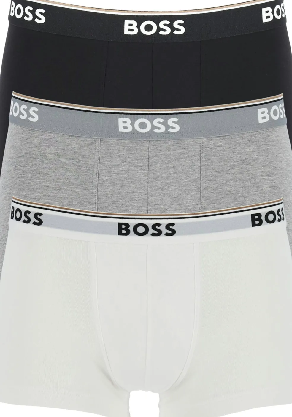 HUGO BOSS Power trunks (3-pack), heren boxers kort, zwart, grijs, wit