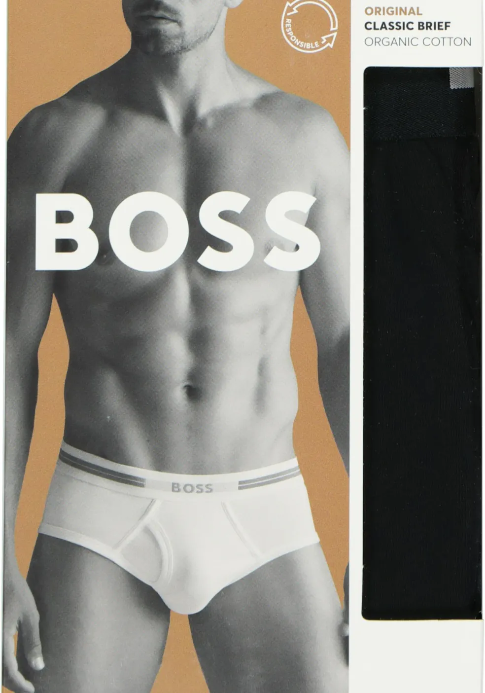 HUGO BOSS Traditional Original brief (1-pack), heren slip met gulp, zwart
