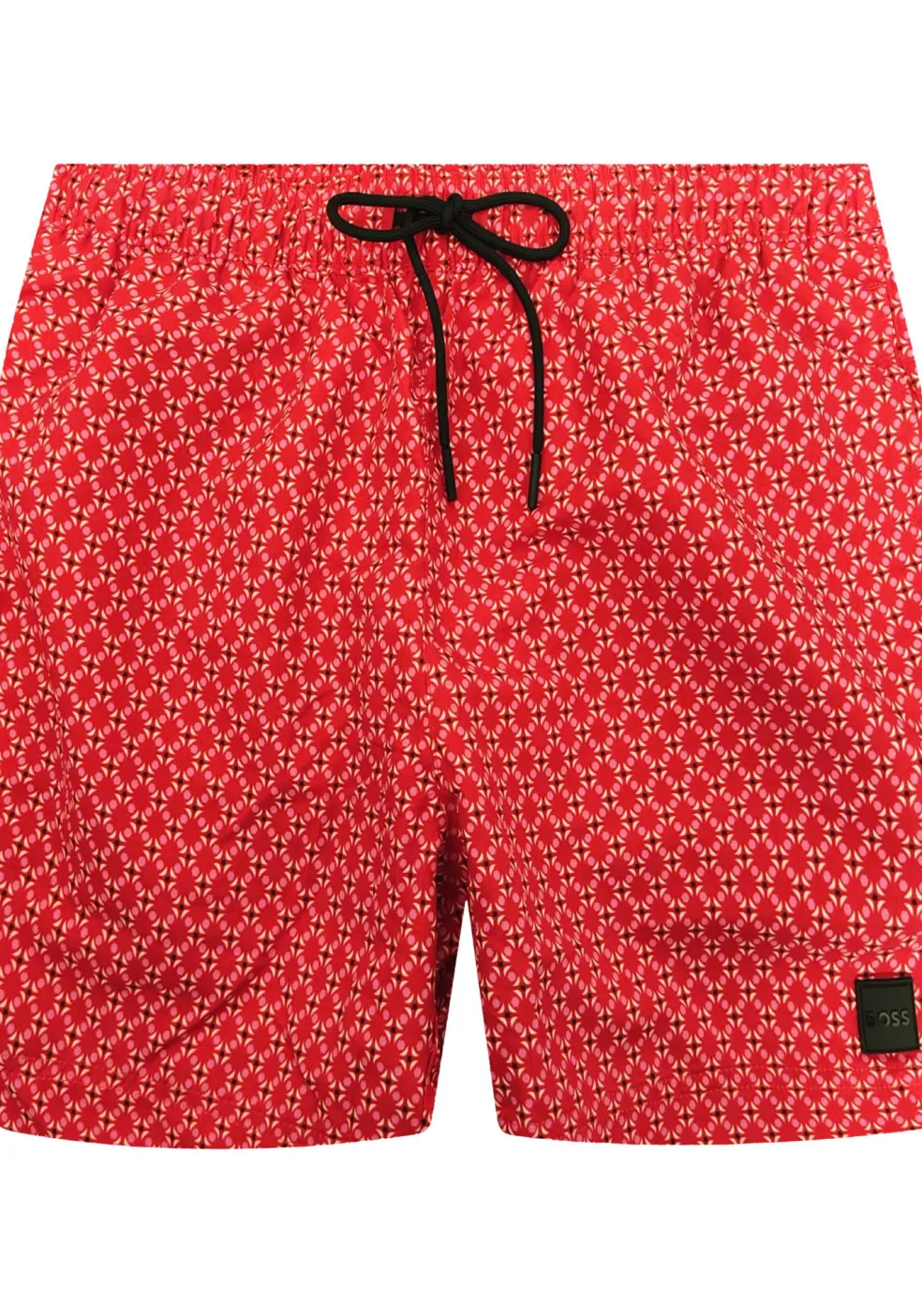 HUGO BOSS Vibe swim shorts, heren zwembroek, middenrood dessin