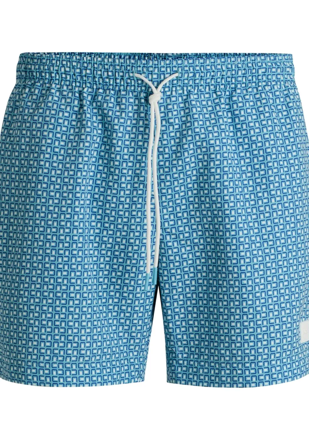 HUGO BOSS Vibe swim shorts, heren zwembroek, lichtblauw dessin