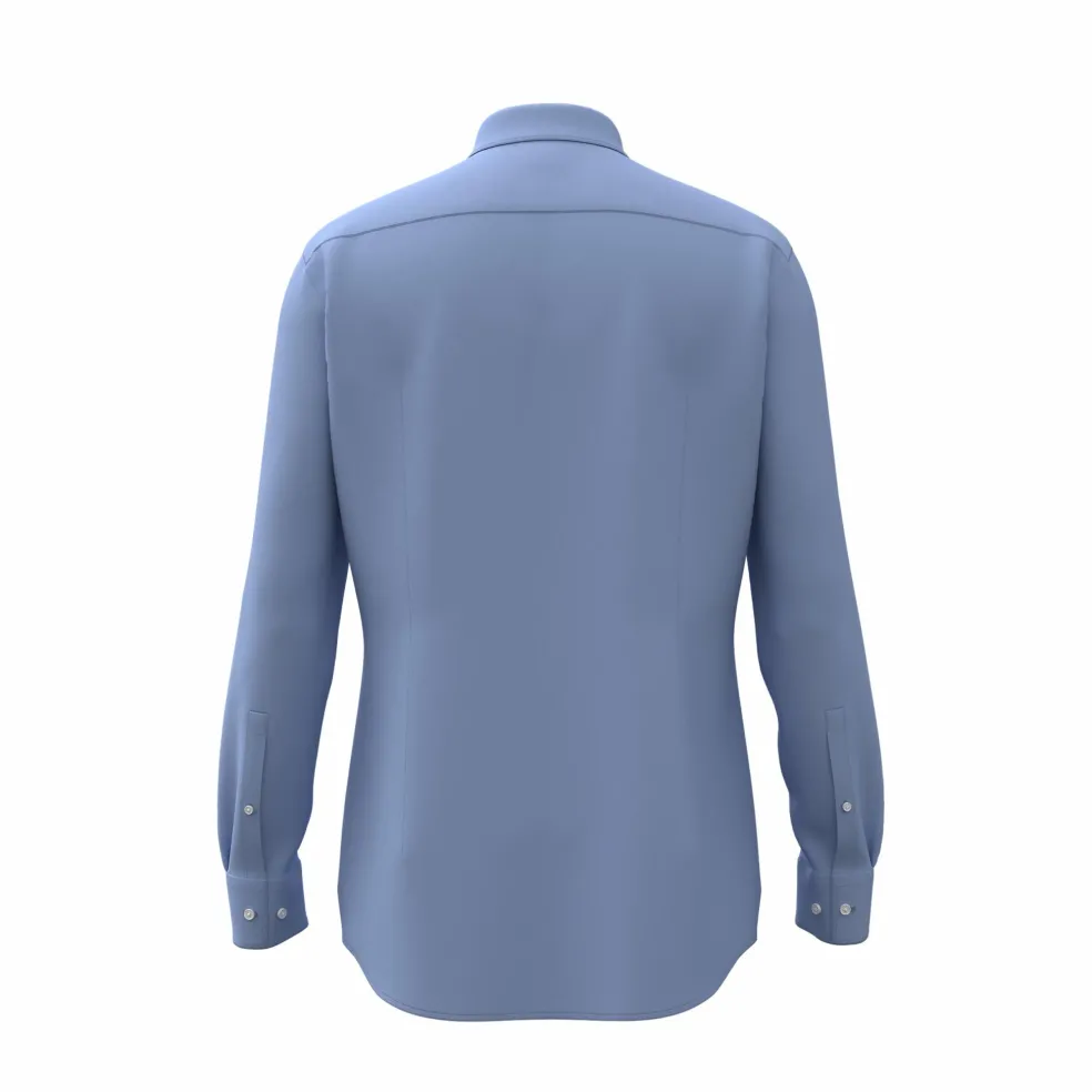 HUGO Kenno slim fit overhemd, popeline, blauw