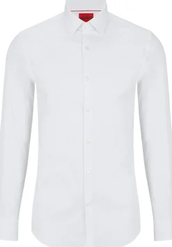HUGO Kenno slim fit overhemd, popeline, wit