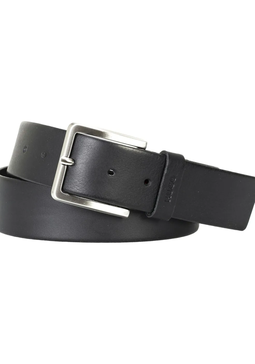 HUGO leren heren riem, zwart