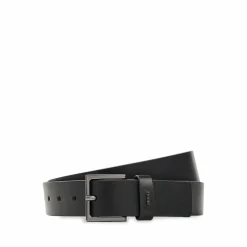 HUGO leren heren riem, zwart