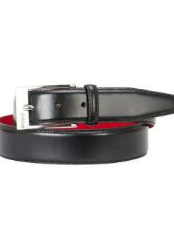 HUGO leren heren riem, zwart