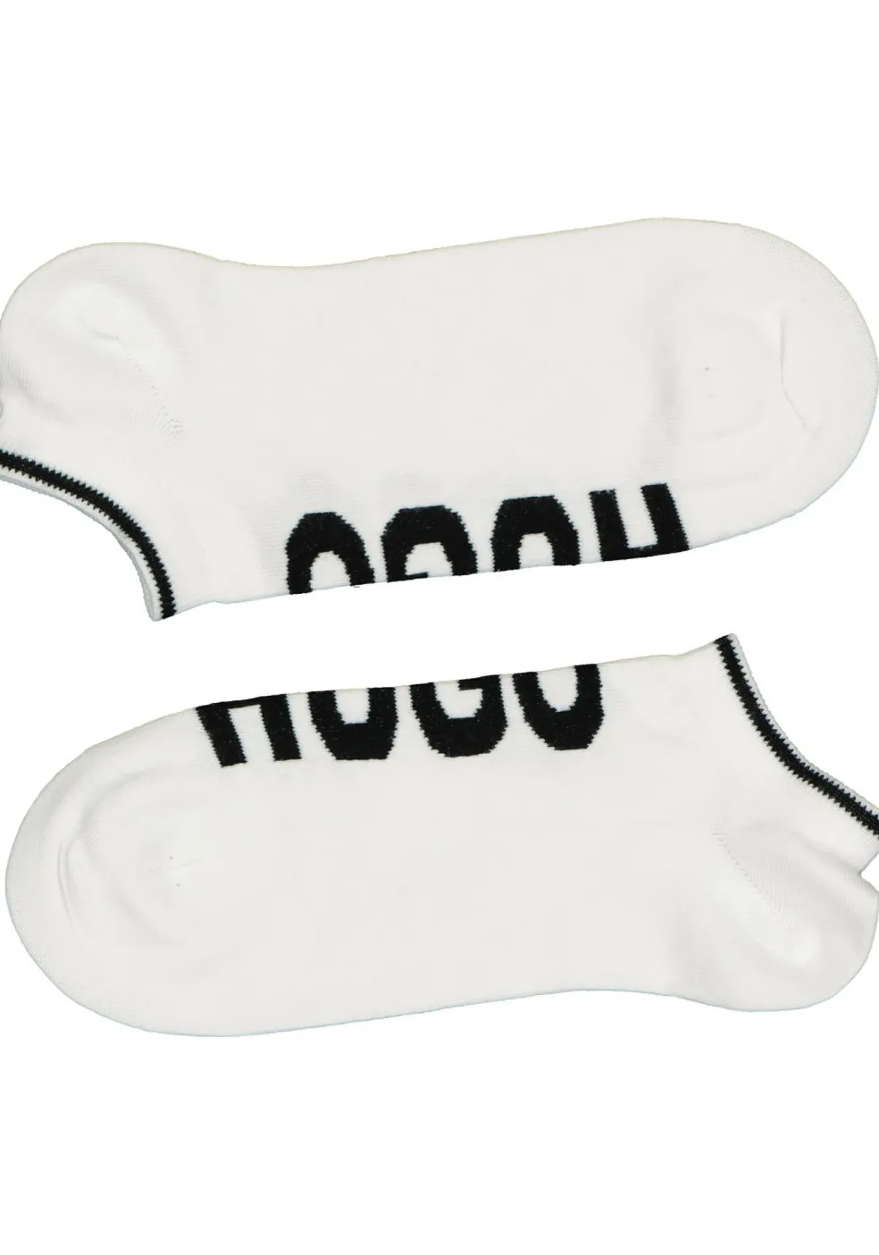 HUGO logo sokken (2-pack), unisex enkelsokken, wit
