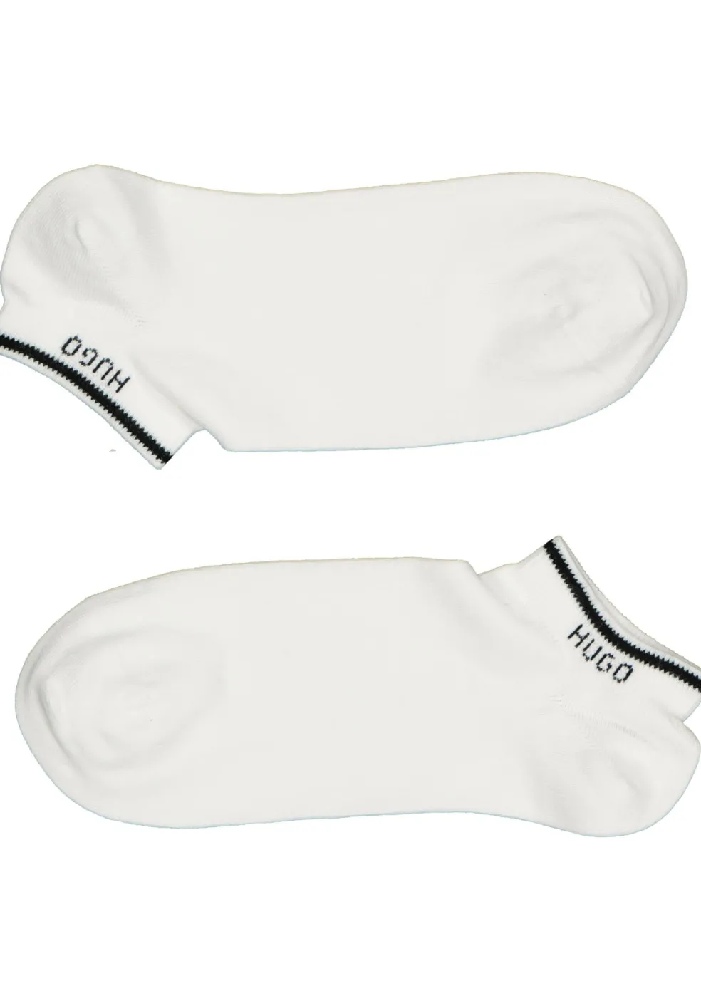 HUGO logo sokken (2-pack), unisex enkelsokken, wit
