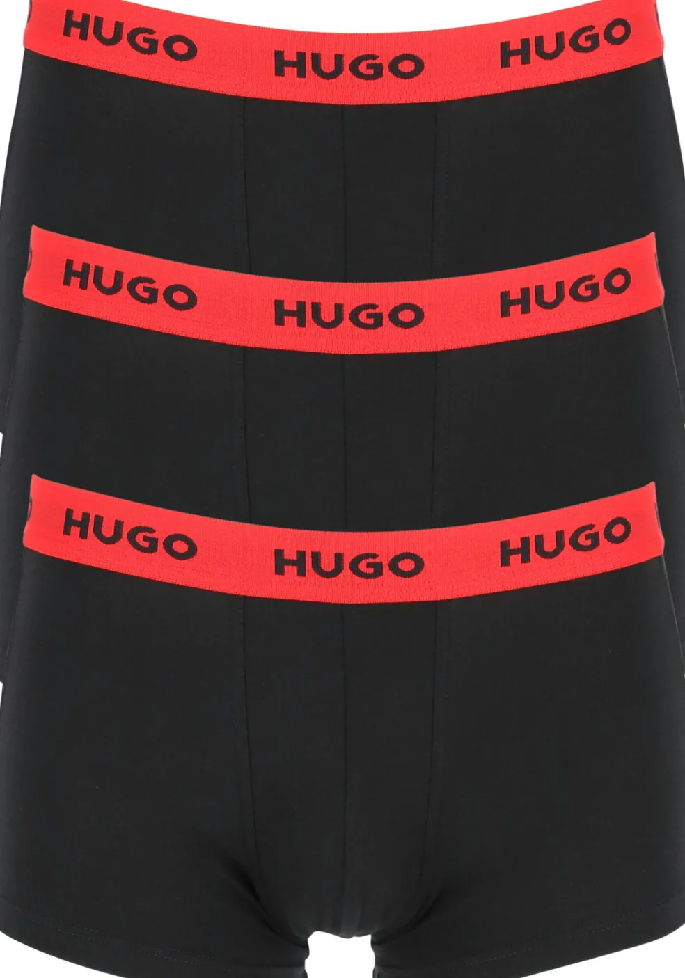HUGO trunks (3-pack), heren boxers kort, zwart