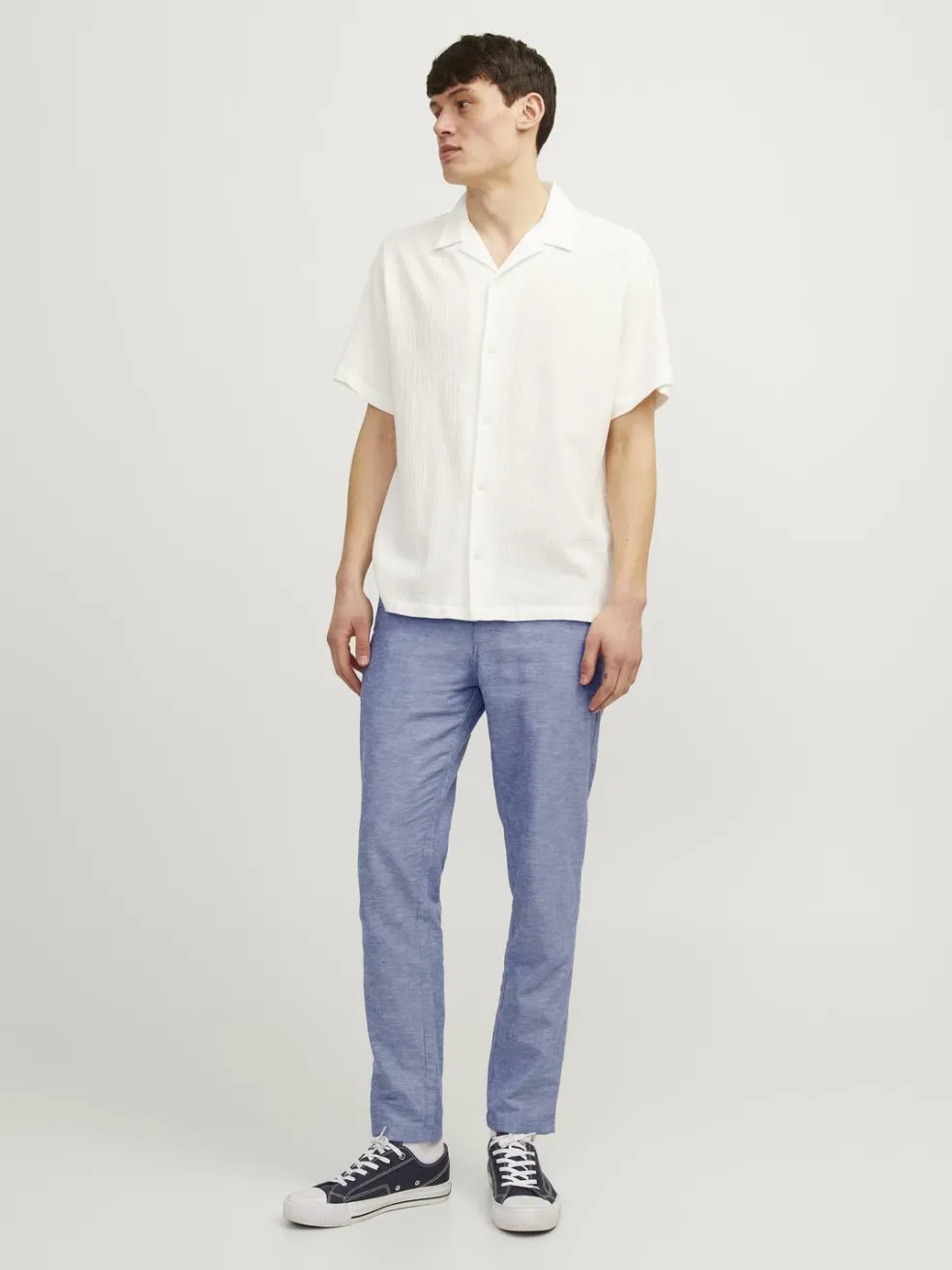 JACK & JONES Ace Summer Chino Pant relaxed fit, heren chino, licht denim melange