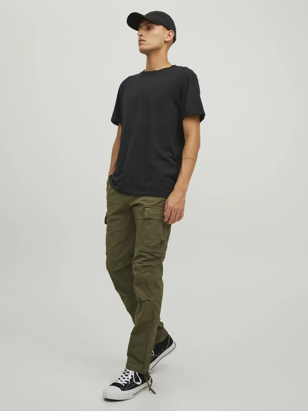 JACK & JONES Ace Tucker Cargoa loose fit, heren cargo broek, groen