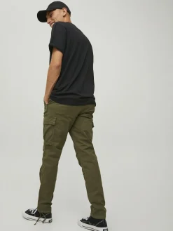 JACK & JONES Ace Tucker Cargoa loose fit, heren cargo broek, groen