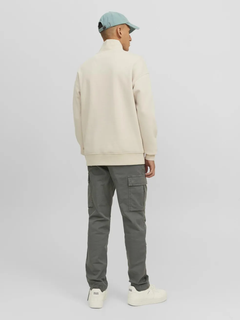 JACK & JONES Ace Tucker Cargo loose fit, heren cargo broek, saliegroen
