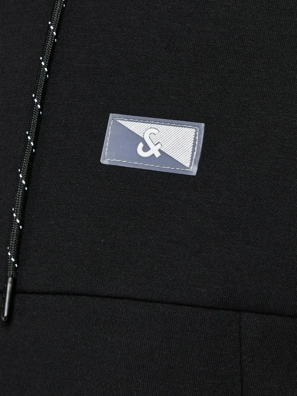 JACK & JONES Air sweat zip hood regular fit, heren sweatvest katoenmengsel met capuchon, zwart
