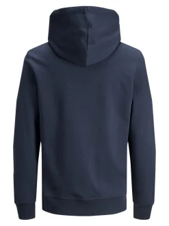 JACK & JONES Basic sweat hood regular fit, heren hoodie katoenmengsel met capuchon, blauw