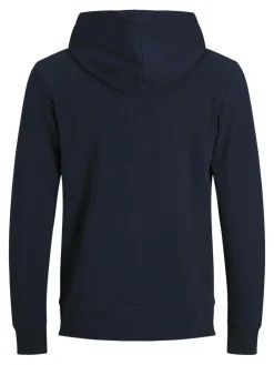 JACK & JONES Basic sweat zip hood slim fit, heren sweatvest katoenmengsel met capuchon, blauw