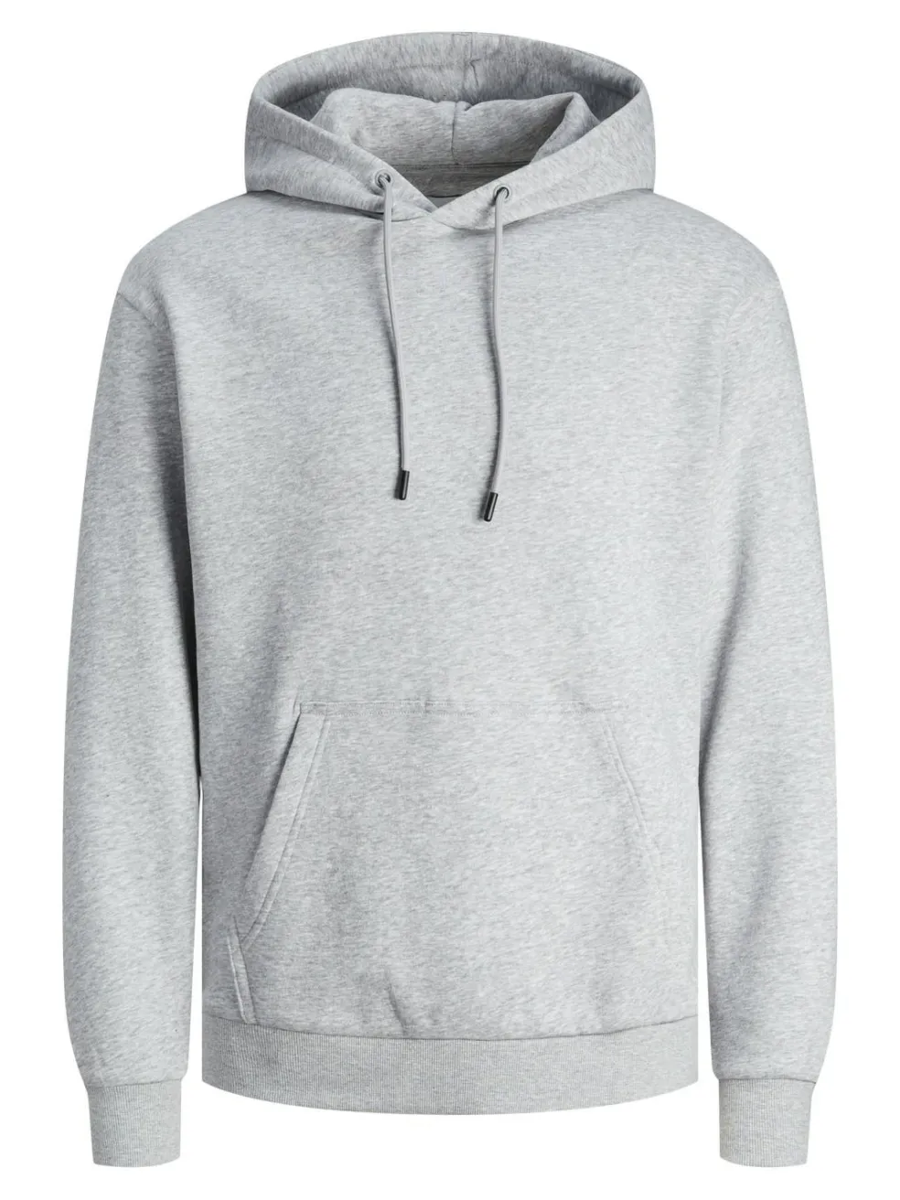 JACK & JONES Bradley sweat hood regular fit, heren hoodie katoenmengsel met capuchon, lichtgrijs melange