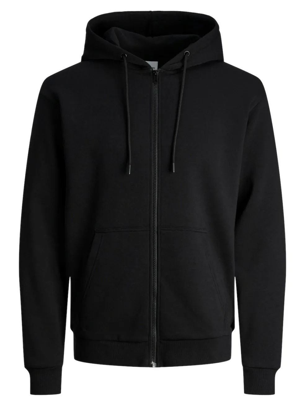 JACK & JONES Bradley sweat zip hood regular fit, heren sweatvest katoenmengsel met capuchon, zwart